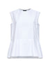 White poplin SMMBRAVA sleeveless top