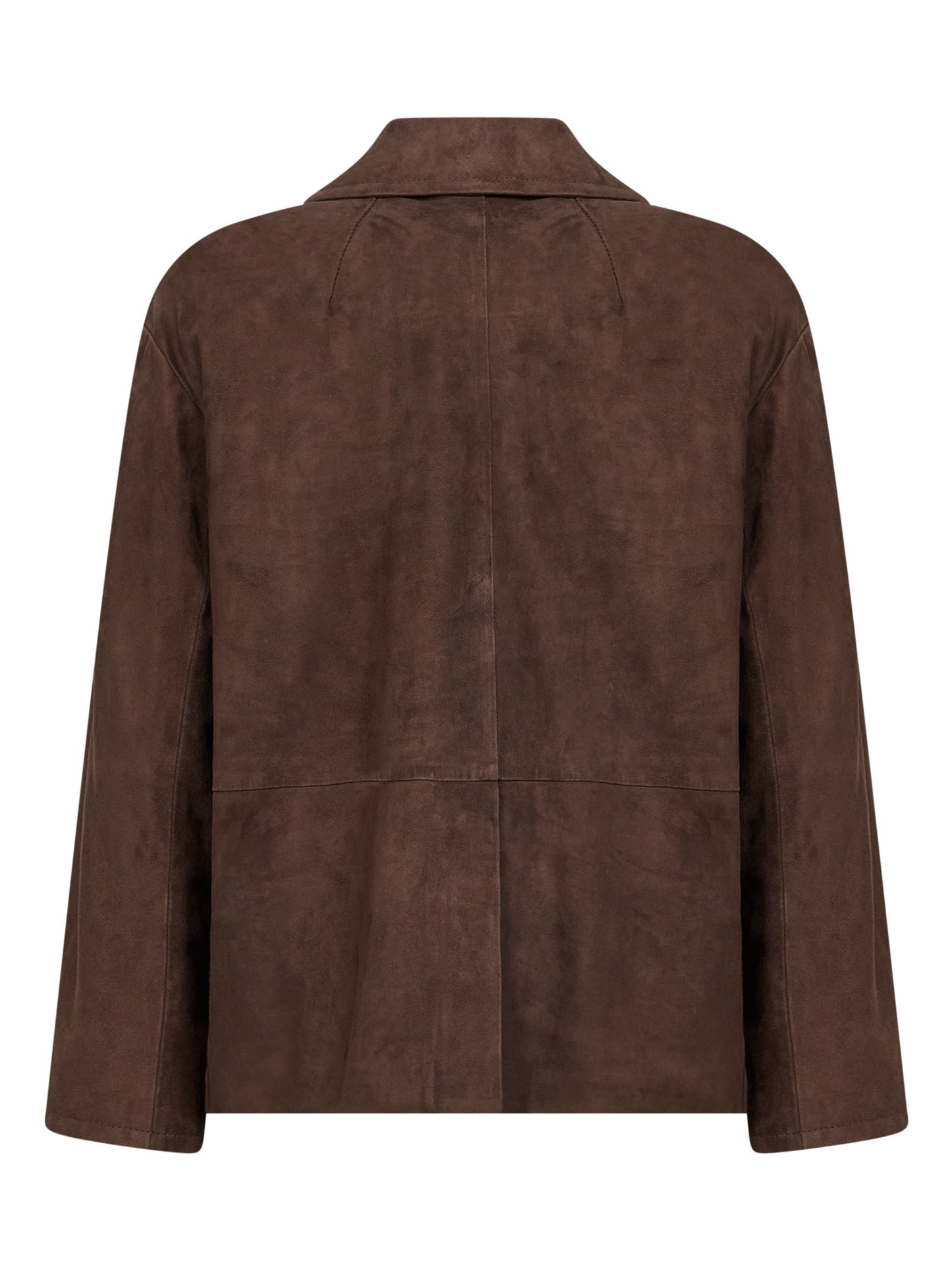 Giacca SMMCHARME in pelle scamosciata marrone