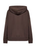 Felpa con zip e cappuccio SMMJOUR in jersey cioccolato