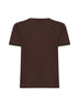 Dark brown jersey SMMBELLA embroidered T-shirt
