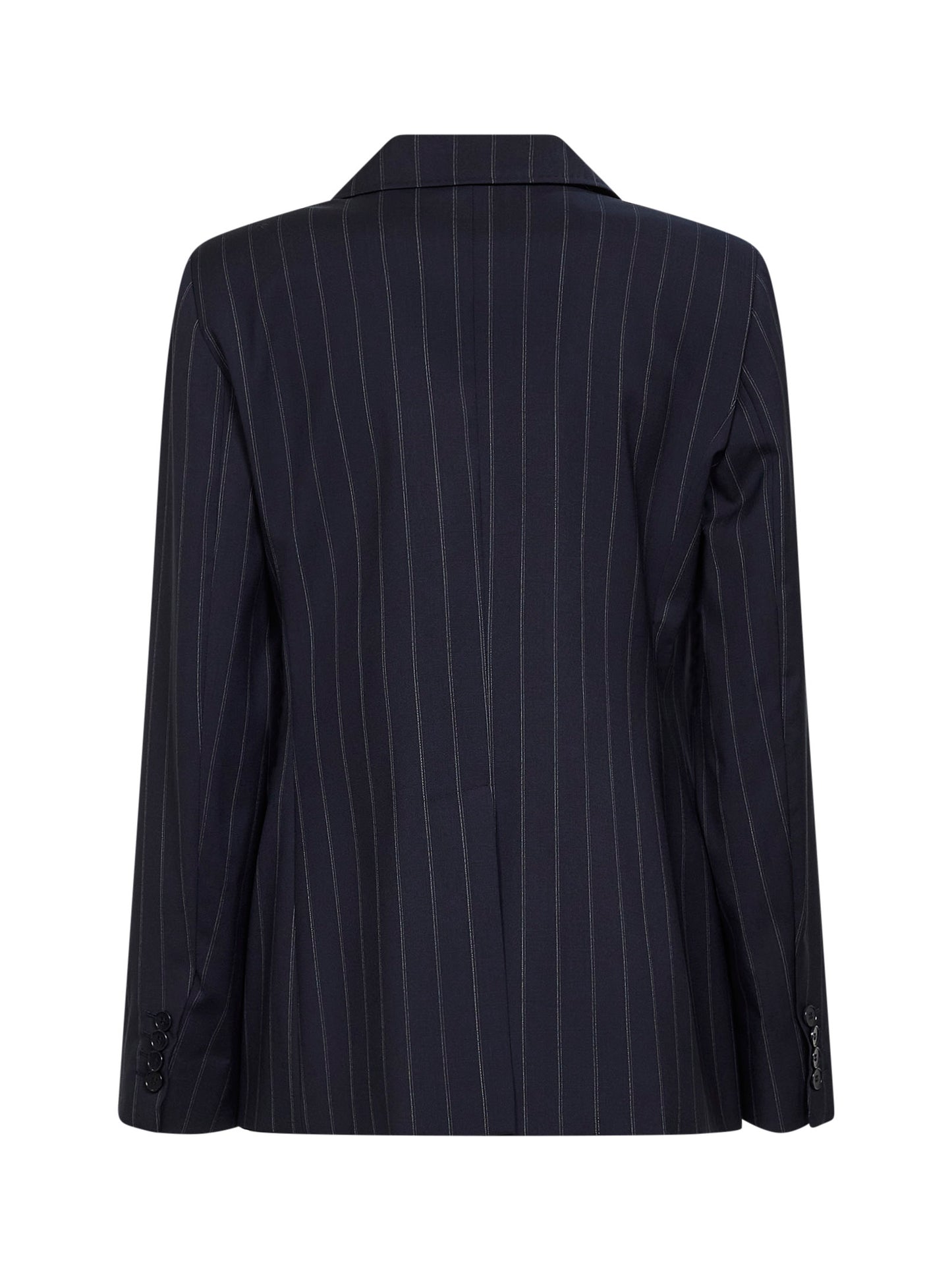 Blazer doppiopetto MSTONAGRO in tela gessata blu