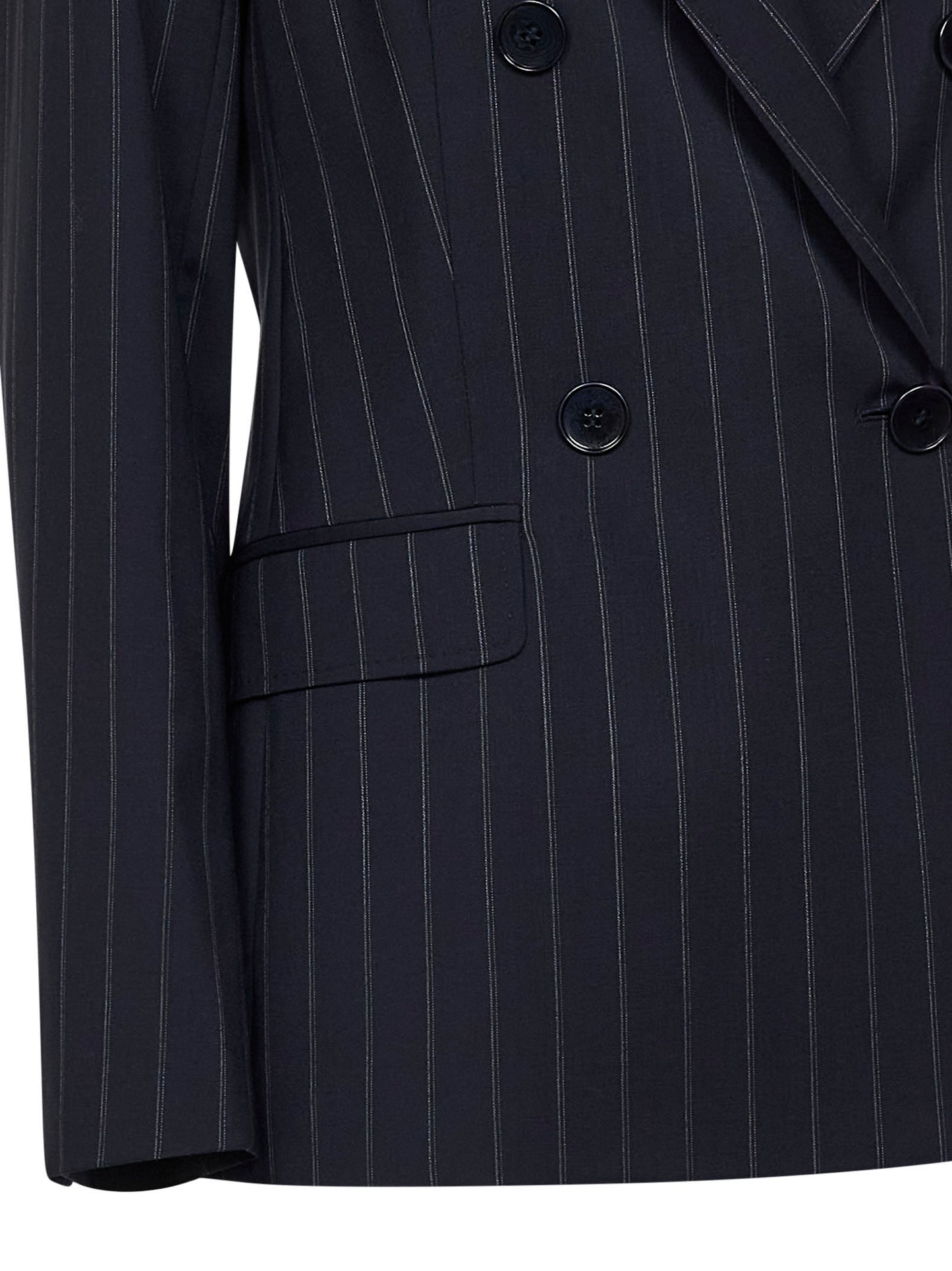 Blazer doppiopetto MSTONAGRO in tela gessata blu