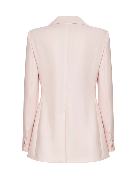 Blazer sfiancato MSTGREMBO in crêpe di lana rosa