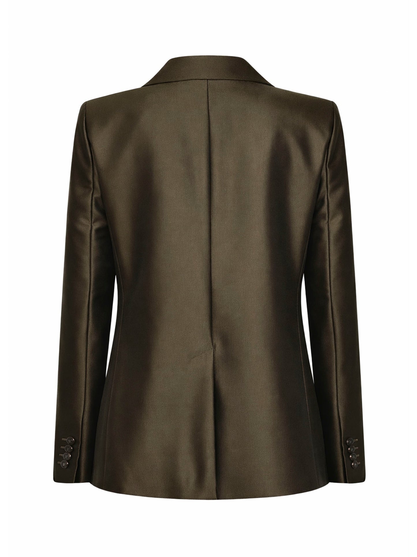 Khaki green silk blend shantung MSTPECCATI blazer