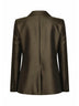 Khaki green silk blend shantung MSTPECCATI blazer