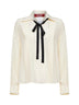 Beige silk MSTCOLONO tie blouse