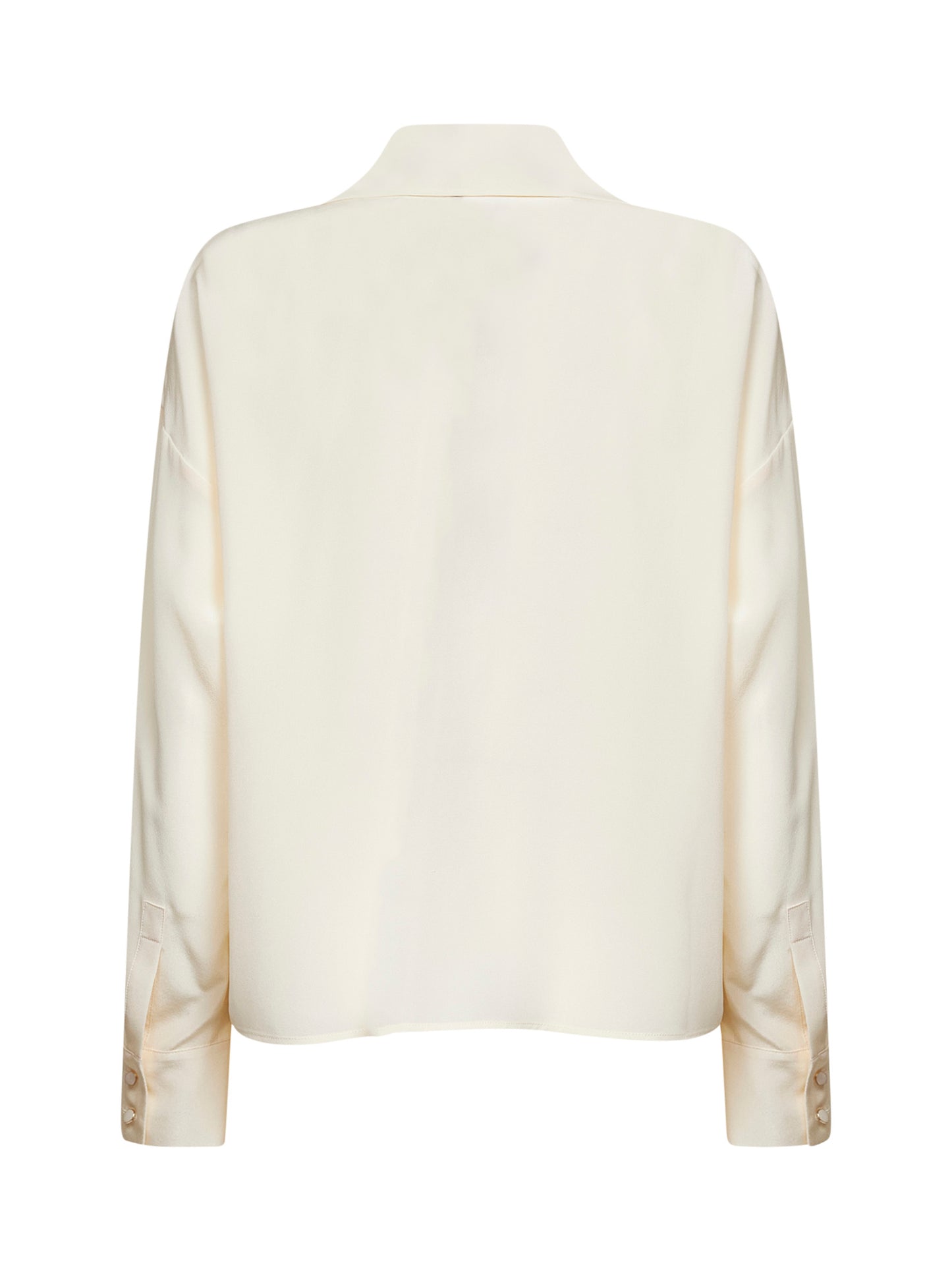 Beige silk MSTCOLONO tie blouse