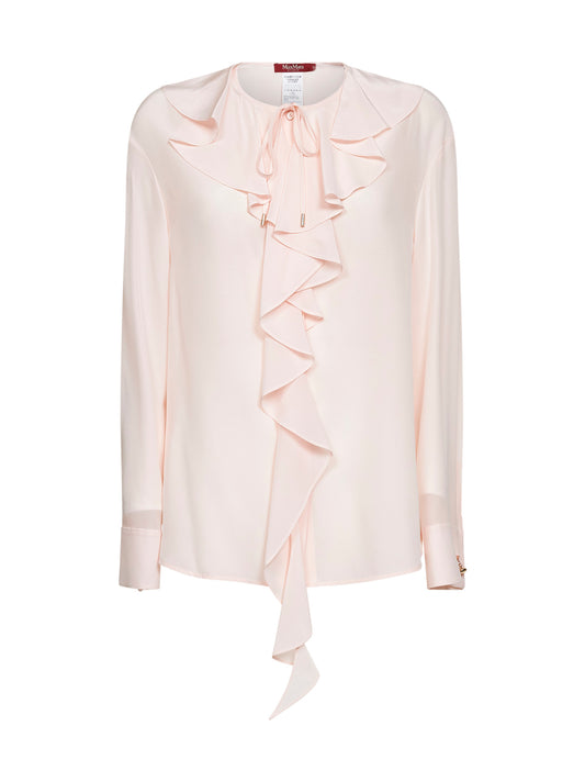 Blusa MSTEPICA in crêpe de Chine di seta rosa