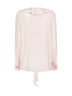 Blusa MSTEPICA in crêpe de Chine di seta rosa