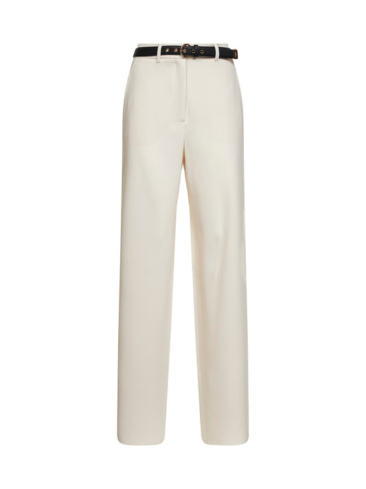 Pantaloni a gamba ampia MSTAMICO in cady beige