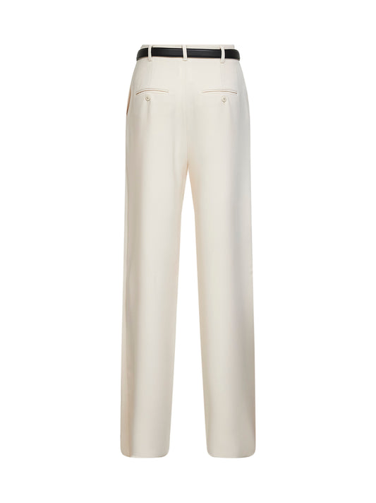 Pantaloni a gamba ampia MSTAMICO in cady beige