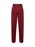 Brick red faded linen twill MSTSUMERO belted wide-leg trousers