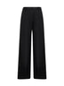 Black poplin MSTFAREA belted trousers