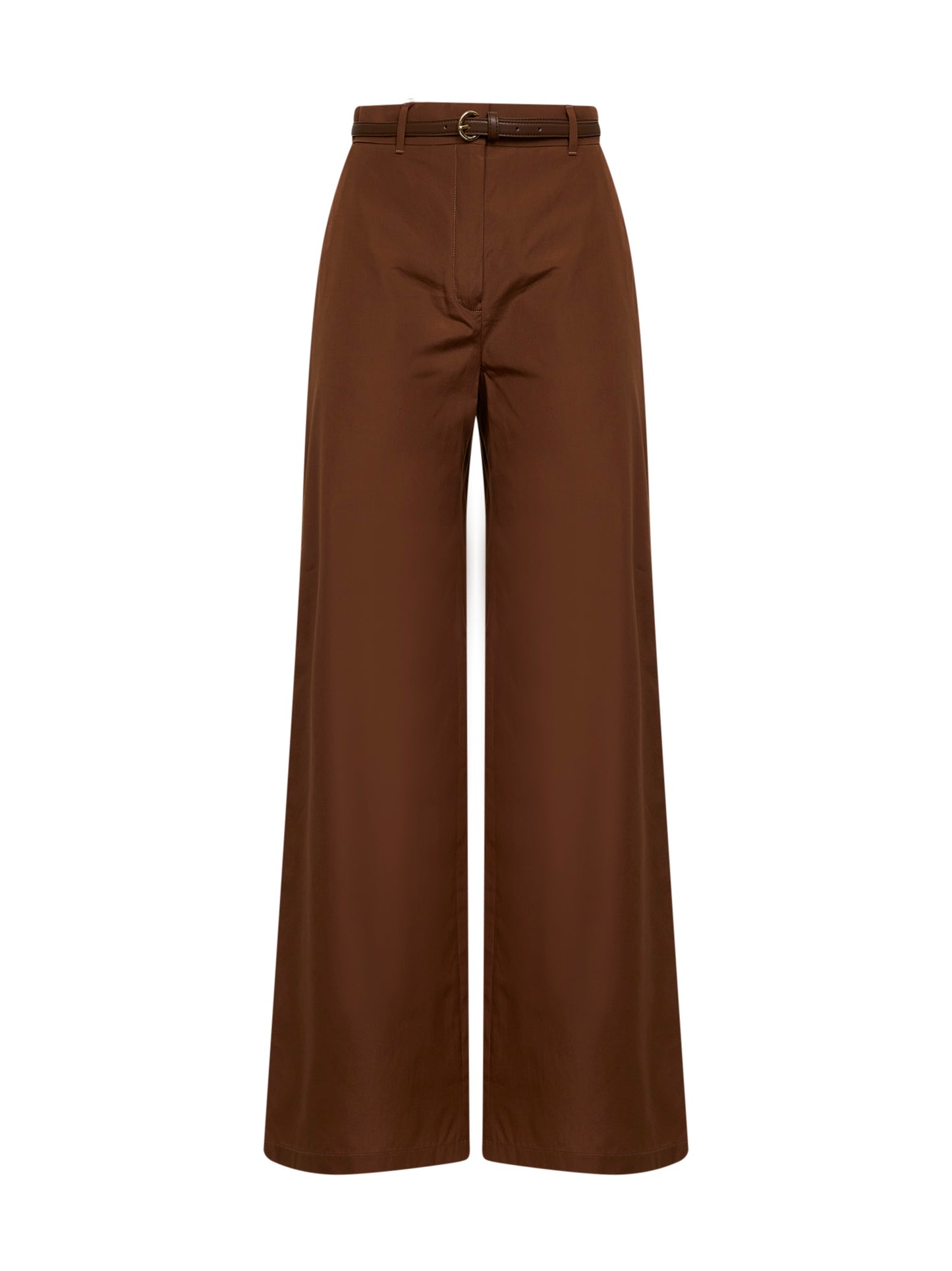 Clay poplin MSTFAREA belted trousers
