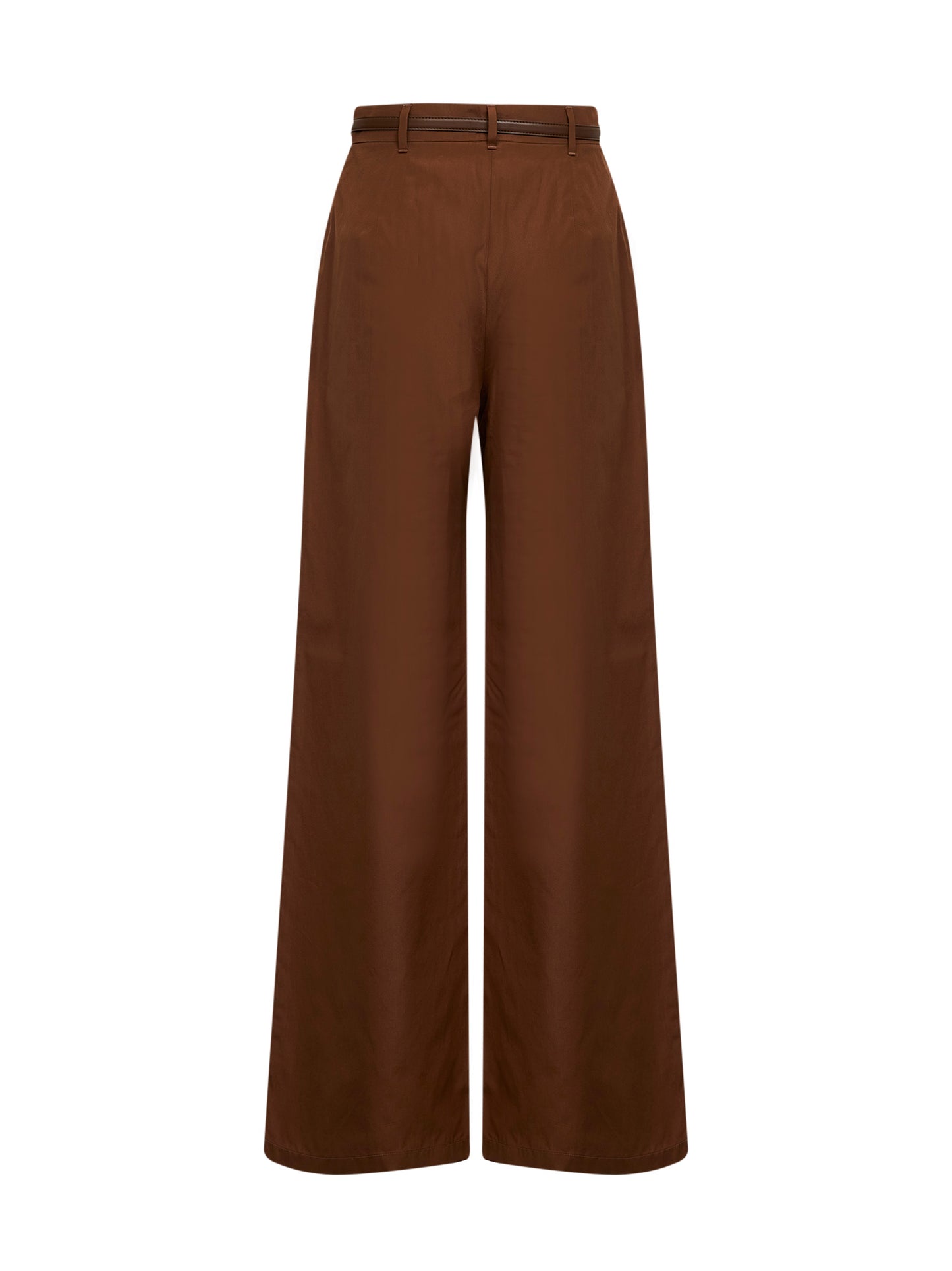 Clay poplin MSTFAREA belted trousers