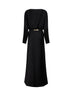 Black lightweight satin MSEPENTOLA long dress