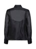 Camicia ricamata MSEAGI in organza di seta nera