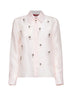 Camicia ricamata MSEAGI in organza di seta rosa