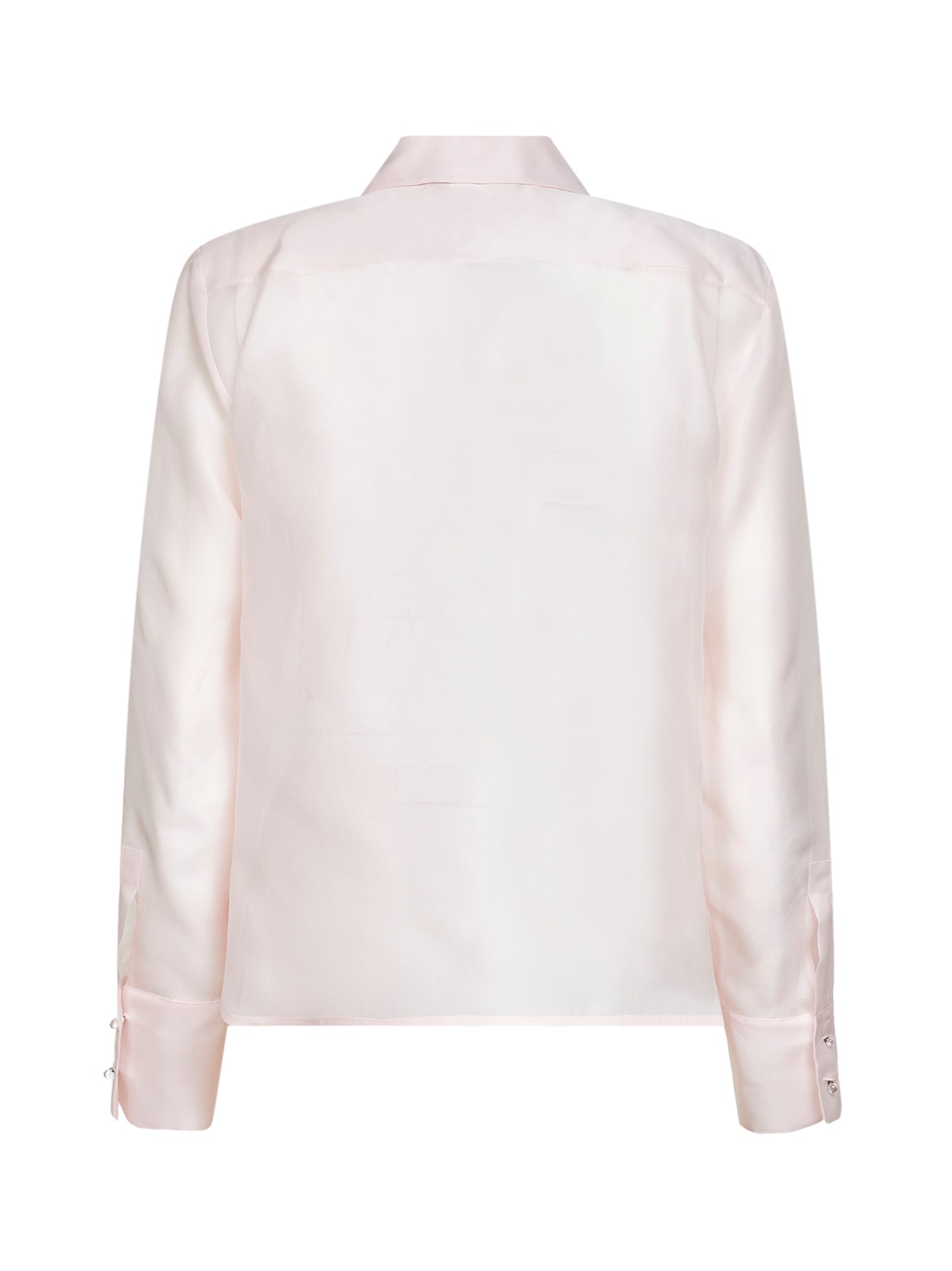 Camicia ricamata MSEAGI in organza di seta rosa