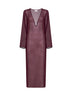 Abito maxi Agatha Plate in georgette bordeaux