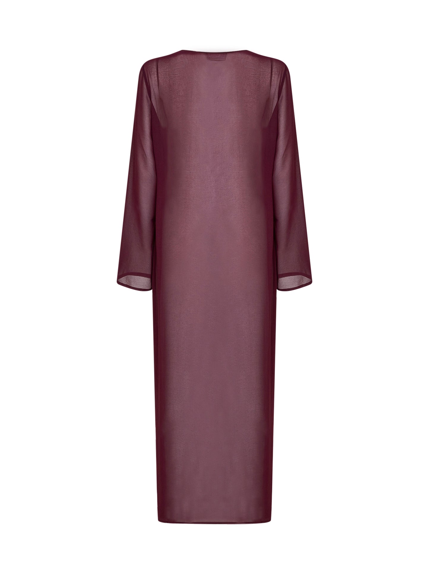 Abito maxi Agatha Plate in georgette bordeaux