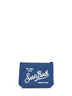 Pochette ricamata Aline blu scuro