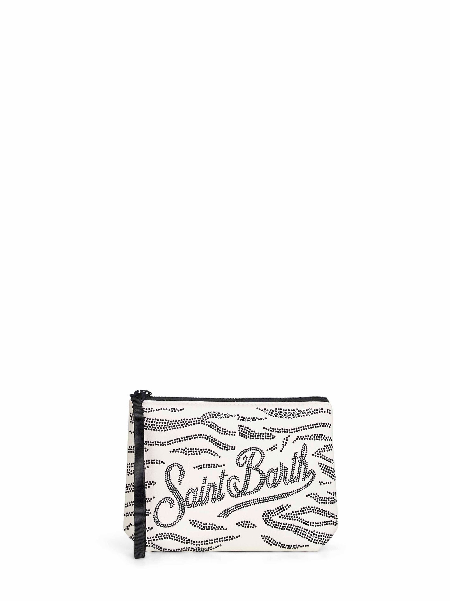 Pochette con strass Aline bianca e nera