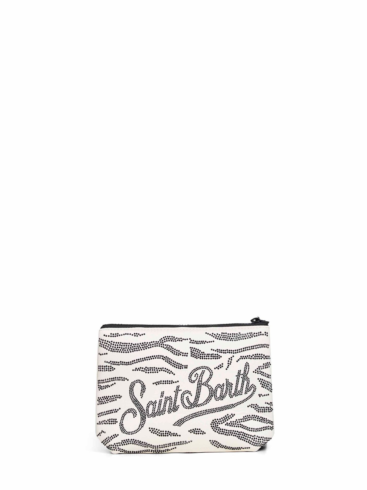Pochette con strass Aline bianca e nera