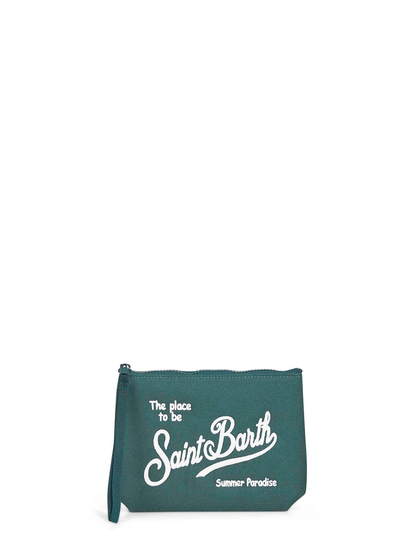 Pochette ricamata Aline verde