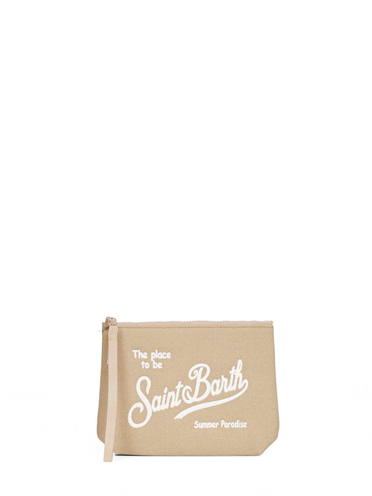 Pochette ricamata Aline beige