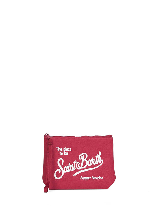 Pochette ricamata Aline bordeaux