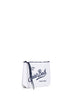White Aline printed clutch bag
