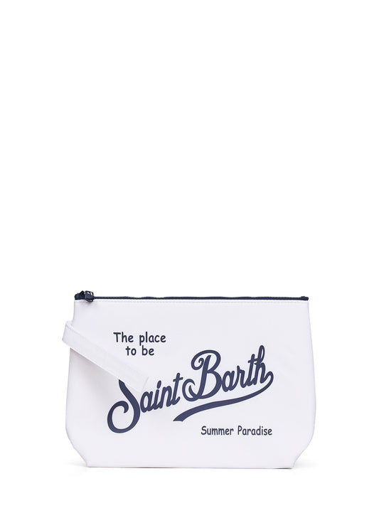 Pochette stampata Aline bianca