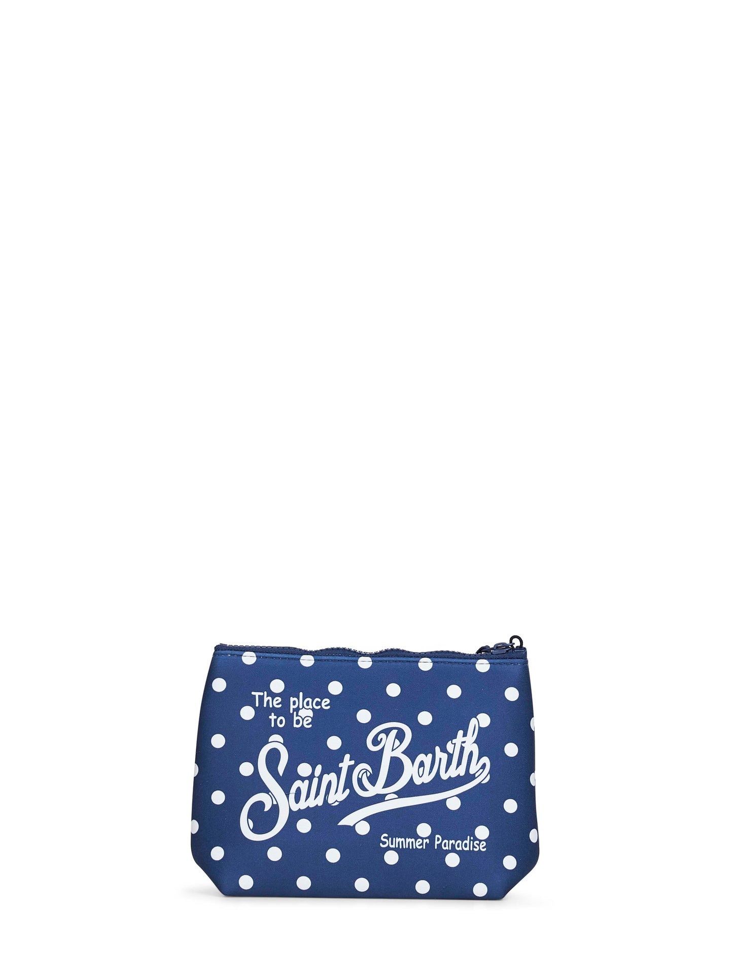 Pochette stampa pois Aline blu