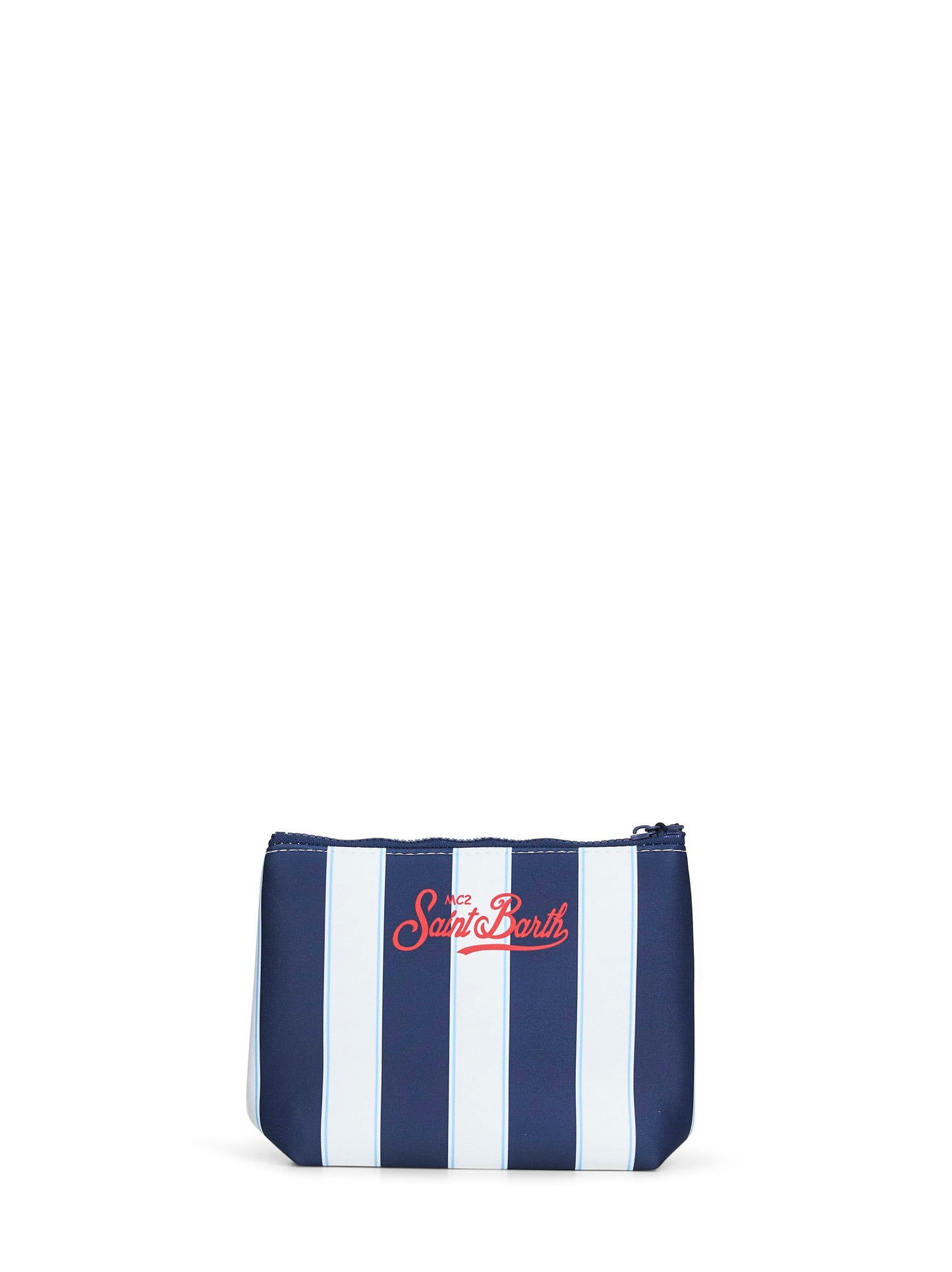 Pochette stampa a righe Aline blu e bianco