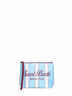Pochette stampa a righe Aline azzurro e bianco