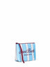 Pochette stampa a righe Aline azzurro e bianco