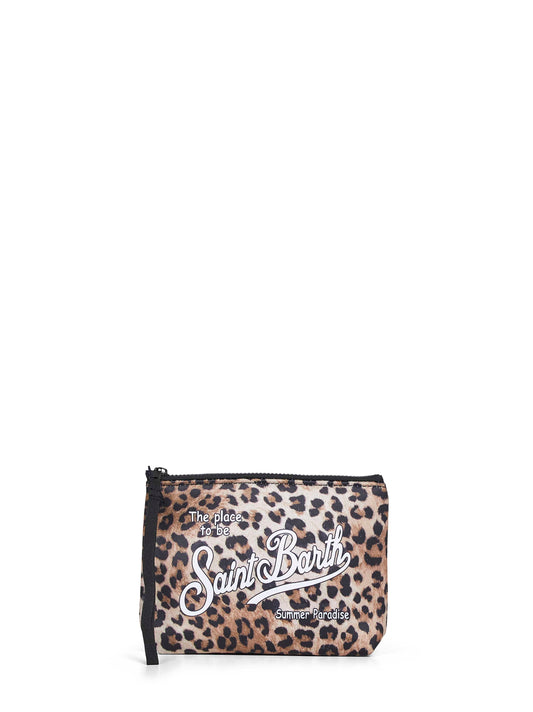 Pochette stampa leopardata Aline