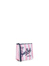 Pochette stampa a righe larghe Aline rosa e bianco