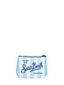 Pochette stampa a righe larghe Aline azzurro e bianco