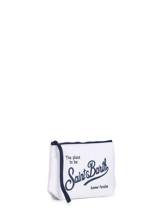 Pochette stampata Aline bianca