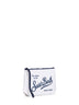White Aline printed clutch bag