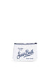 White Aline printed clutch bag
