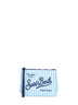 Pochette stampa a righe mini Aline azzurro e bianco