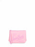 Pink Aline logo clutch bag