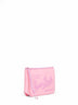 Pink Aline logo clutch bag
