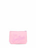 Pink Aline logo clutch bag
