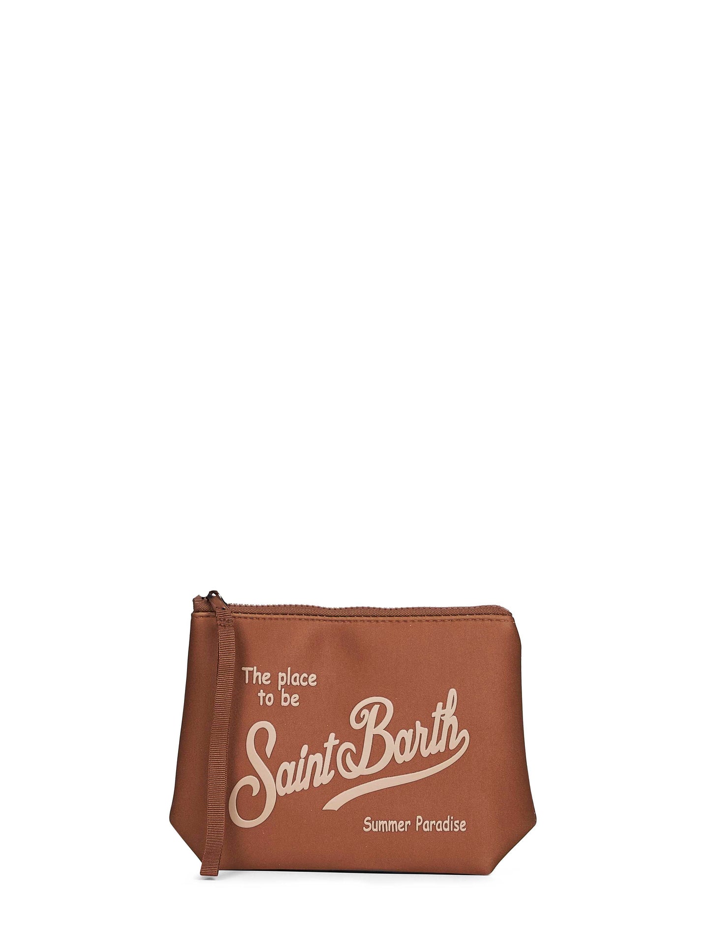 Pochette stampata Aline marrone