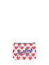 Pochette stampa cuori Aline bianco e rosso