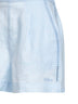 Shorts Amani in lino azzurro con ricami